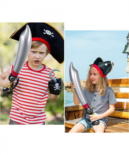 12Pcs Inflatable Sword Toy 28Inches Pirates Swords Balloons for Kids Boys Girls Pirate Cosplay Supplies Photo Props Summer Po...