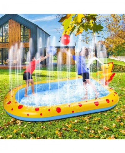 Inflatable Sprinkler Pool Swimming Kiddie Pool Outdoor Backyard Water Play Splash Pad Wading Pool Summer Fun Toys for Kids Ch...