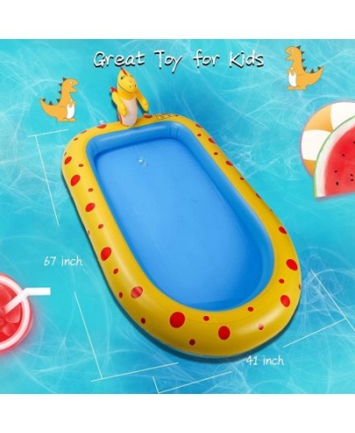 Inflatable Sprinkler Pool Swimming Kiddie Pool Outdoor Backyard Water Play Splash Pad Wading Pool Summer Fun Toys for Kids Ch...