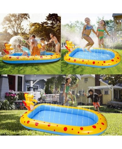 Inflatable Sprinkler Pool Swimming Kiddie Pool Outdoor Backyard Water Play Splash Pad Wading Pool Summer Fun Toys for Kids Ch...