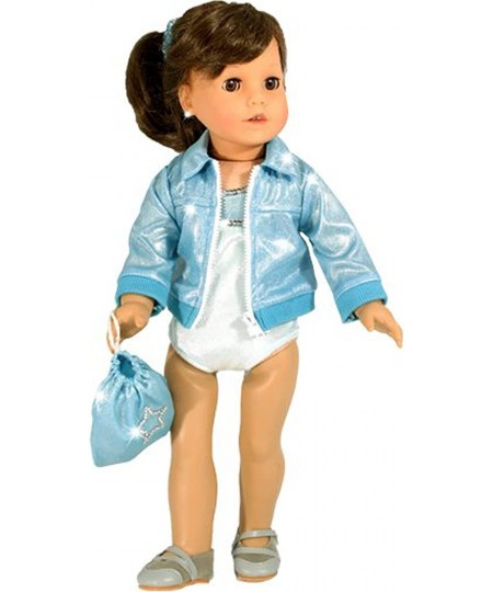 Gymnastics Leotard Jacket and Drawstring Bag Set for 18'' Dolls Aqua $28.48 - Dolls