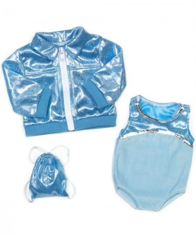 Gymnastics Leotard Jacket and Drawstring Bag Set for 18'' Dolls Aqua $28.48 - Dolls