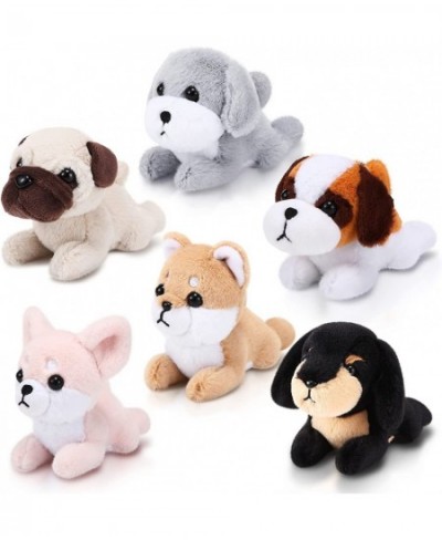 6 Pcs Puppy Dog Stuffed Animals Realistic Dog Plush Toys Bulk 4 Inch Cute Plush Puppy Dog Stuffed Animals for Christmas Tree ...