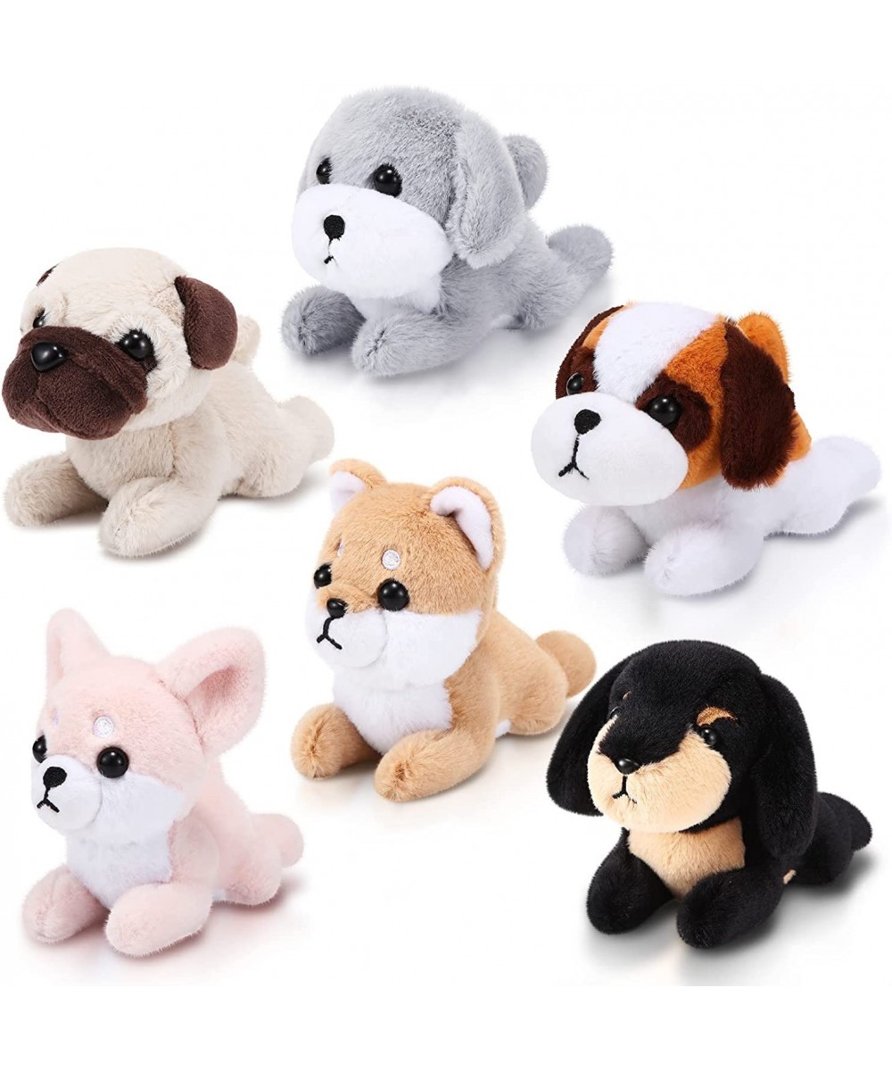 6 Pcs Puppy Dog Stuffed Animals Realistic Dog Plush Toys Bulk 4 Inch Cute Plush Puppy Dog Stuffed Animals for Christmas Tree ...