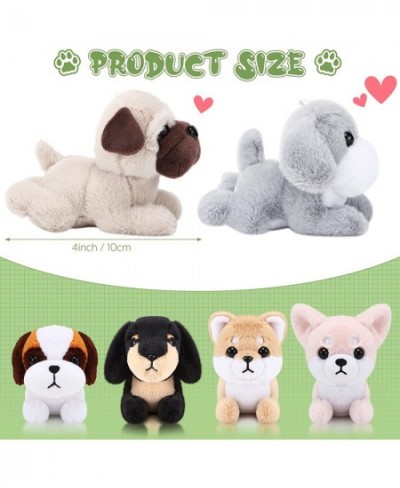 6 Pcs Puppy Dog Stuffed Animals Realistic Dog Plush Toys Bulk 4 Inch Cute Plush Puppy Dog Stuffed Animals for Christmas Tree ...