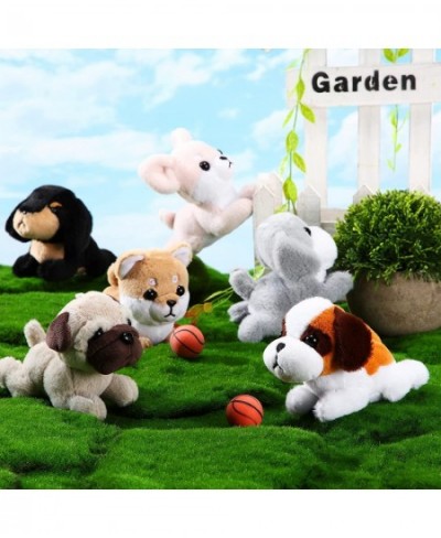 6 Pcs Puppy Dog Stuffed Animals Realistic Dog Plush Toys Bulk 4 Inch Cute Plush Puppy Dog Stuffed Animals for Christmas Tree ...