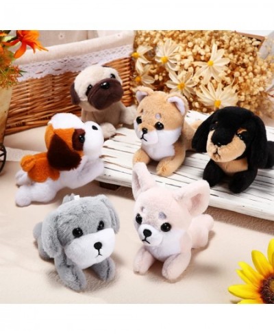 6 Pcs Puppy Dog Stuffed Animals Realistic Dog Plush Toys Bulk 4 Inch Cute Plush Puppy Dog Stuffed Animals for Christmas Tree ...