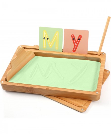 Sand Tray for Classroom Montessori Sand Tray with Lid Wooden Sand Trays for Kids Writing Letters and Numbers (Green) $53.72 -...