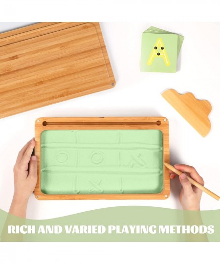 Sand Tray for Classroom Montessori Sand Tray with Lid Wooden Sand Trays for Kids Writing Letters and Numbers (Green) $53.72 -...