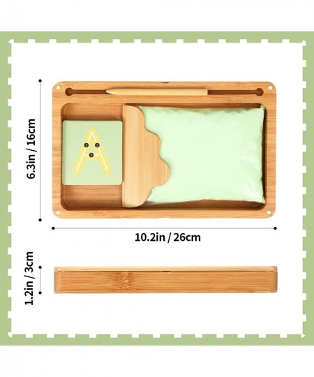 Sand Tray for Classroom Montessori Sand Tray with Lid Wooden Sand Trays for Kids Writing Letters and Numbers (Green) $53.72 -...