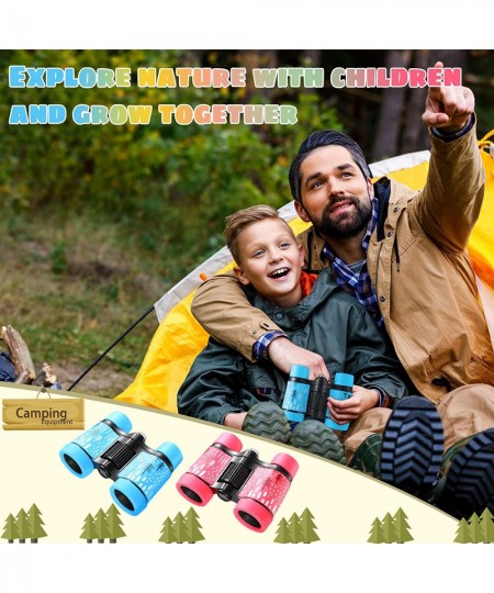 2 Pieces Christmas Kid Binoculars High Resolution Toy Gifts for 3-12 Years Boys Girl Shockproof Waterproof Mini Binocular Com...