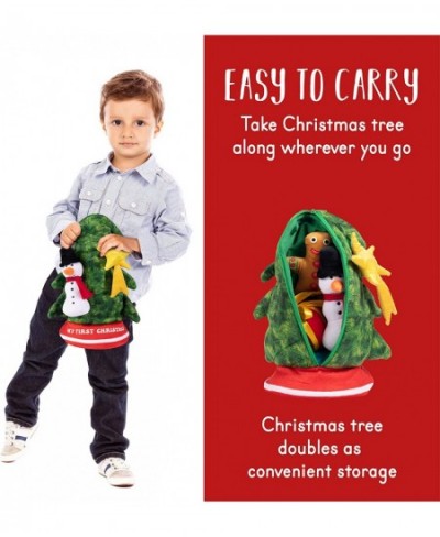 Singing Christmas Tree Plush Set | Includes 4 Soft Plush Ornaments with Plush Christmas Tree Shaped Carrier | Toy Christmas T...