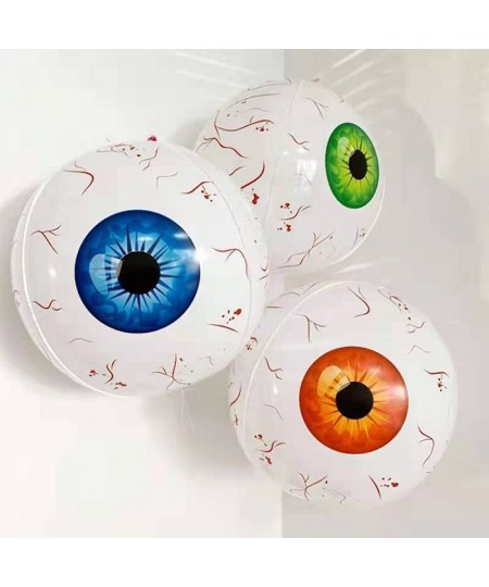 6 pcs 22" Halloween Inflatable 4D Eyeball Crazy Inflatable Aluminum Film Eyeball for Indoor and Outdoor Garden Yard Halloween...