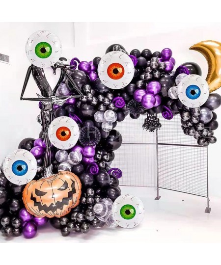 6 pcs 22" Halloween Inflatable 4D Eyeball Crazy Inflatable Aluminum Film Eyeball for Indoor and Outdoor Garden Yard Halloween...