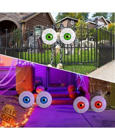 6 pcs 22" Halloween Inflatable 4D Eyeball Crazy Inflatable Aluminum Film Eyeball for Indoor and Outdoor Garden Yard Halloween...