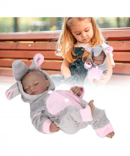 Newborn Baby Doll 10 Inch Soft Lovely Exquisite Lifelike Infant Doll Safe Flexible for Holiday Party(10inch Closed Eyes Black...