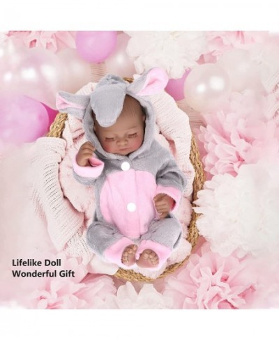 Newborn Baby Doll 10 Inch Soft Lovely Exquisite Lifelike Infant Doll Safe Flexible for Holiday Party(10inch Closed Eyes Black...