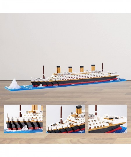 Architecture Titanic Model Building Set for Adults Cruise Ship Micro Blocks Kit a DIY Mini Bricks Toys Gifts for Kids (1872 P...