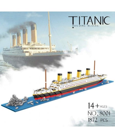 Architecture Titanic Model Building Set for Adults Cruise Ship Micro Blocks Kit a DIY Mini Bricks Toys Gifts for Kids (1872 P...