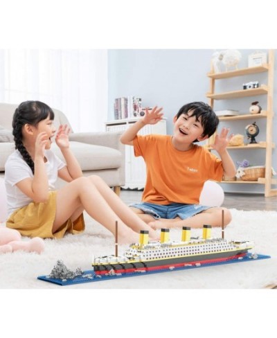 Architecture Titanic Model Building Set for Adults Cruise Ship Micro Blocks Kit a DIY Mini Bricks Toys Gifts for Kids (1872 P...