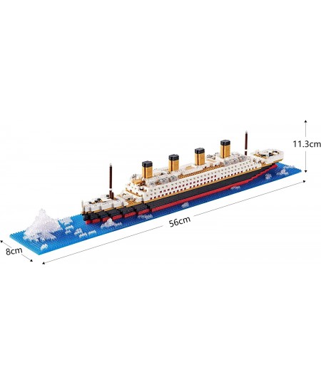 Architecture Titanic Model Building Set for Adults Cruise Ship Micro Blocks Kit a DIY Mini Bricks Toys Gifts for Kids (1872 P...