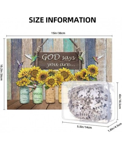 Inspirational Quotes Jigsaw Puzzle 300 Pieces God Says You are Wooden Jigsaw Puzzle for Family Gathering Activities $29.29 - ...