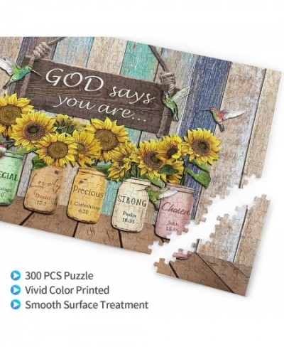 Inspirational Quotes Jigsaw Puzzle 300 Pieces God Says You are Wooden Jigsaw Puzzle for Family Gathering Activities $29.29 - ...