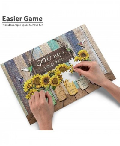 Inspirational Quotes Jigsaw Puzzle 300 Pieces God Says You are Wooden Jigsaw Puzzle for Family Gathering Activities $29.29 - ...