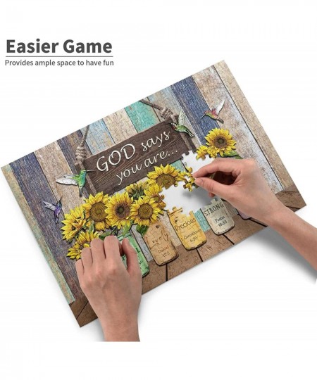 Inspirational Quotes Jigsaw Puzzle 300 Pieces God Says You are Wooden Jigsaw Puzzle for Family Gathering Activities $29.29 - ...