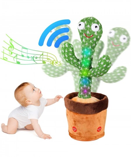 Baby Toys Dancing Talking Cactus for Boys Girls Singing Cactus Plush Toy with LED Light Can Twist Body Recording Mimic Repeat...