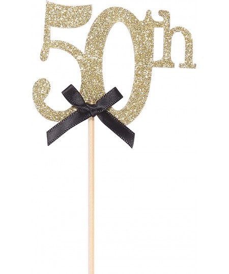 Pack of 10 Gold Glitter 50th Birthday Centerpiece Sticks Number 50 Table Topper Cake Decorations $20.86 - Kids' Party Centerp...