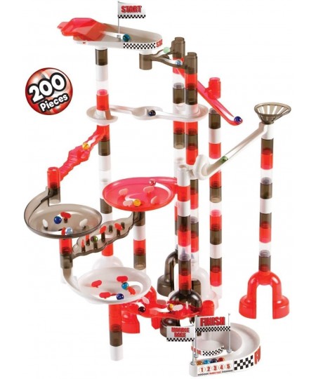 Marble Run Racing Set (200 Pieces) with Designer Marbles Racing Action Pieces & Tournament Board $102.62 - Marble Runs