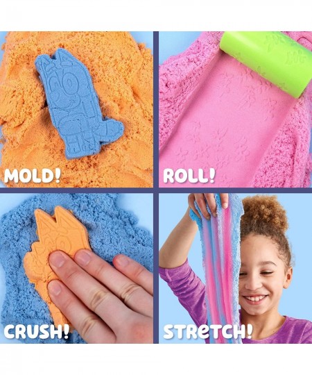 Bluey SLIMYGLOOP Slimy Sand Mold & Play Creations 8-Piece Sensory Sand Playset 3 Scented Colors Sensory Activity for Kids Age...