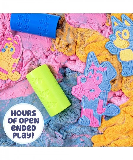 Bluey SLIMYGLOOP Slimy Sand Mold & Play Creations 8-Piece Sensory Sand Playset 3 Scented Colors Sensory Activity for Kids Age...