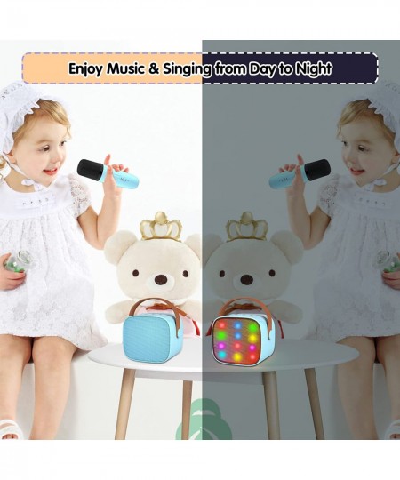 Kids Toy Karaoke Machine Portable Bluetooth Speaker with Wireless Microphone Music MP3 Player for 4 5 6 7 8 9 10+ Year Old Gi...