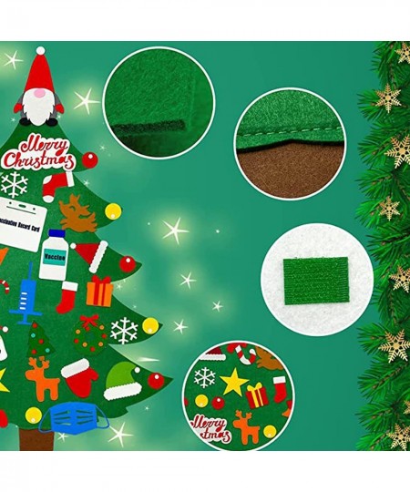 DIY Felt Christmas Tree for Kids Toddlers Wall 3.5FT Felt Craft Kits with Detachable Ornaments Snowflake Snowman Christmas Gi...