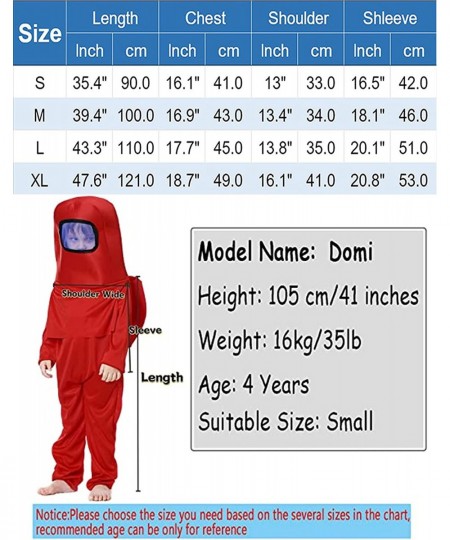 Kids Astronaut Costume Game Space Suit Red Blue Jumpsuit Halloween Backpack Cosplay Costumes for Boys Kids Aged 3-10 $33.04 -...