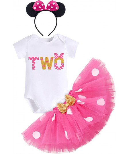 Polka Dots Mouse 1st 2nd 3rd Birthday Party Outfit for Baby Girl Princess Top+Tutu Skirt Dress up Photo Shoot Set w/Headband ...