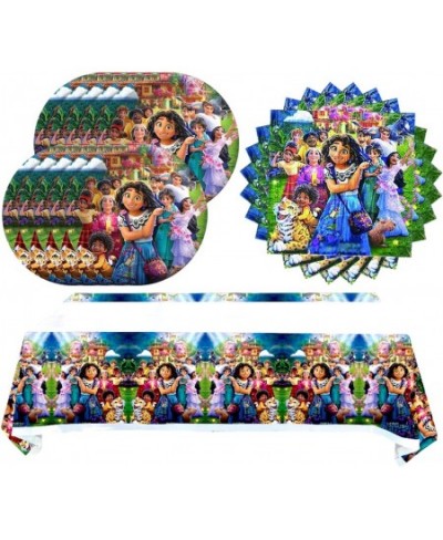 Encanto Birthday Party Supplies Includes 20 Paper Plates - 20 Napkin - 1 Table Cloth Serves 20 Guest $24.16 - Kids' Party Tab...