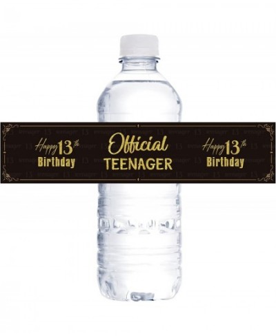 Official Teenager Water Bottle Stickers - Happy 13th Birthday Water Bottle Labels Stickers Boy or Girl 13th Birthday Party De...