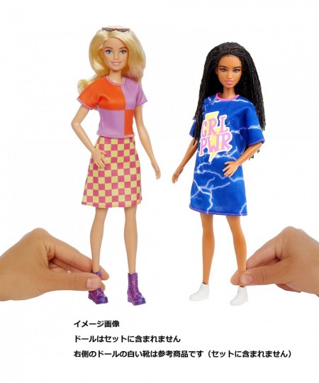 Fashions 2-Pack Clothing Set 2 Outfits for Doll Includes Color-blocked Shirt with Checkered Skirt a “GRL PWR” Blue Sweatshirt...