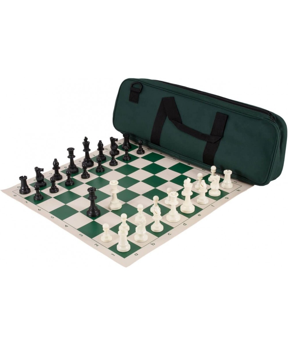 Deluxe Chess Set Combination - Triple Weighted - by US Chess Federation (Forest Green) $73.66 - Board Games