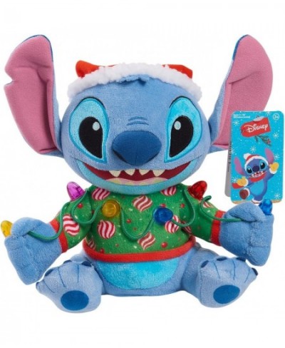 Disney Holiday Lights Stitch 9-inch Feature Plush Stuffed Animal with Lights and Sounds Officially Licensed Kids Toys for Age...