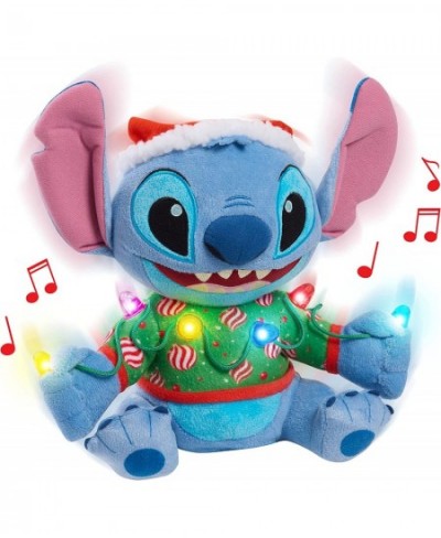 Disney Holiday Lights Stitch 9-inch Feature Plush Stuffed Animal with Lights and Sounds Officially Licensed Kids Toys for Age...