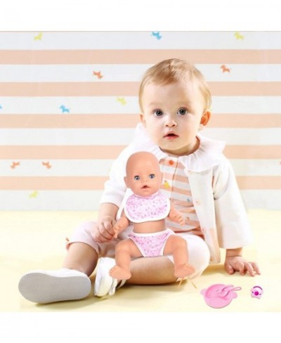 14 Piece Baby Doll Clothes Accessories Feeding Set with Handbag for 14-18 inch Doll Including Clothes Feeding Bottles Drinkin...