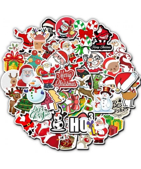 50pcs Merry Christmas Stickers for Water Bottles Hydro Flask Car Laptop Kids Boys Girls Toy Luggage Skateboard Motorcycle Bic...