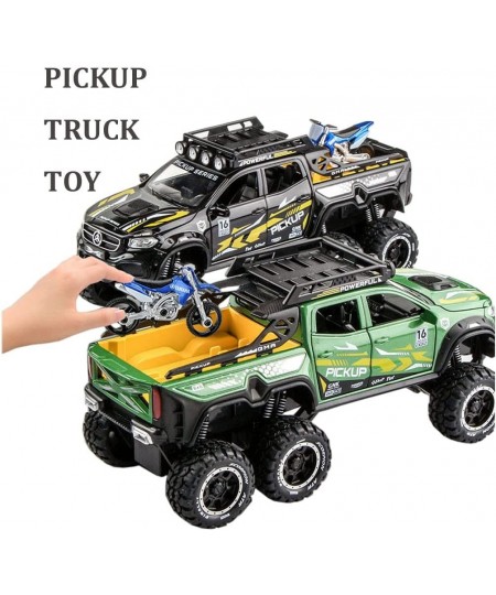 1/24 Metal Pickup Toy Truck car for Boys Over 3 Years Old Toys six Wheel Alloy die Casting Pull Back car Toy (Green) $43.30 -...