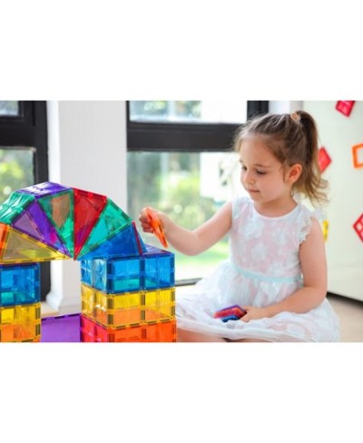 110PCS Premium Magnetic Tiles | STEM AUTHENTICATED | Magnetic Blocks | Magnetic Toys | Magnetic Building Blocks|Gift for Todd...