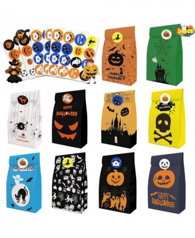 Halloween Candy Bags Party Favors-54 Packs Halloween Paper Party Bags for Trick or Treating Halloween Goodie Bags for Kids Mi...