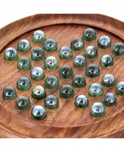 Games Solitaire Board In Wood With Glass Marbles $57.20 - Board Games